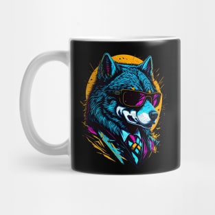 Retro Wolf Mug